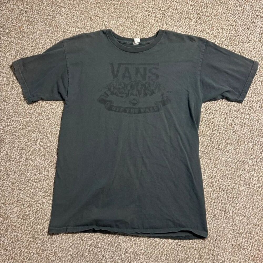 Vans "Off The Wall" Mountain Logo T-Shirt Faded Black Size Medium